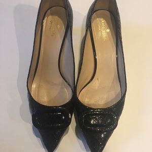 Kate Spade Leather Kitten Heel
